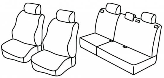 seat covers compatible for Ford Focus 1, 1998>2004 - 5 door