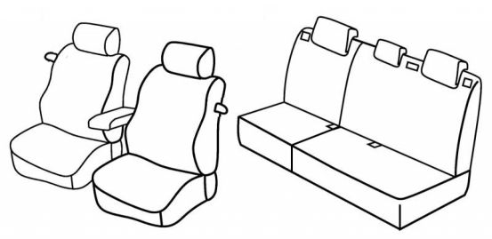 presvlake za sjedala odgovaraju za Ford Focus 2, 2005>2010 - 3 vrata
