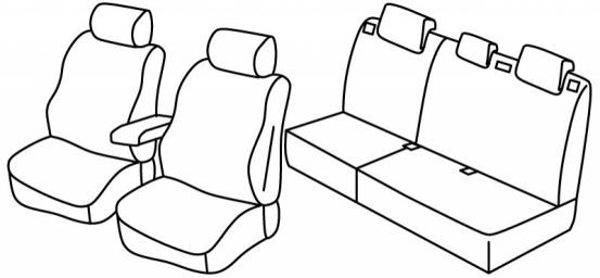 seat covers compatible for Ford Focus 3, 2011>2018 - HB, Turnier - 5 door