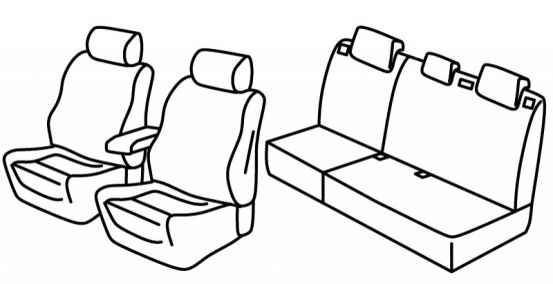 presvlake za sjedala odgovaraju za Ford Focus 3, 2011>2018 - St line - 5 vrata