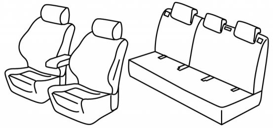 seat covers compatible for Ford Focus 4, 2018>2025 - 5 door