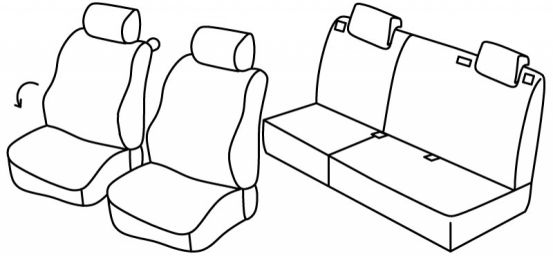 presvlake za sjedala odgovaraju za Ford Fusion, 2009>
