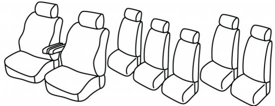 seat covers compatible for Ford Galaxy, 2000>2006 - facelift 2000