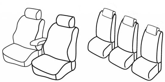 presvlake za sjedala odgovaraju za Ford Galaxy/S-Max, 2006>2014