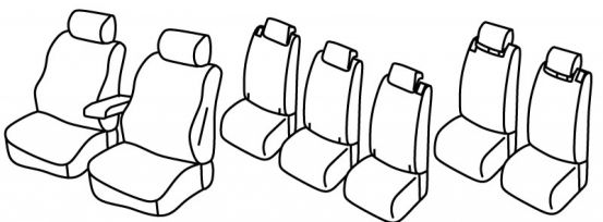 seat covers compatible for Ford Galaxy / S-Max, 2015>2019 - Titanium - 5 door