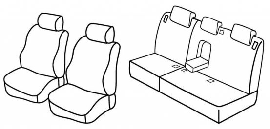 presvlake za sjedala odgovaraju za Ford Kuga, 2008>2012 - Titanium