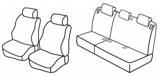 seat covers compatible for Ford Kuga, 2008>2012 - Trend