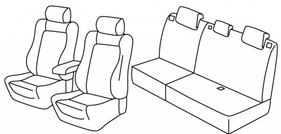 presvlake za sjedala odgovaraju za Ford Kuga, 2013>2019 - 5 vrata