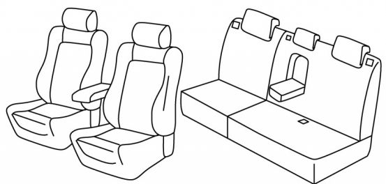 seat covers compatible for Ford Kuga, 2013>2019 - Trend, Titanium - 5 door