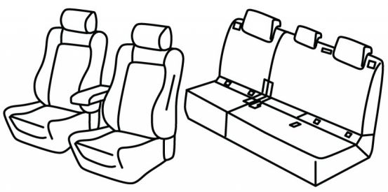 presvlake za sjedala odgovaraju za Ford Kuga, 2019> - Titanium - 5 vrata