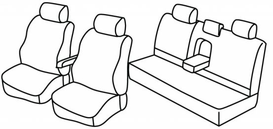 presvlake za sjedala odgovaraju za Ford Mondeo, 1996>2000 - Sedan - 4 vrata