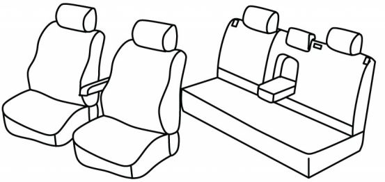 presvlake za sjedala odgovaraju za Ford Mondeo, 1996>2000 - Sedan - 4 vrata