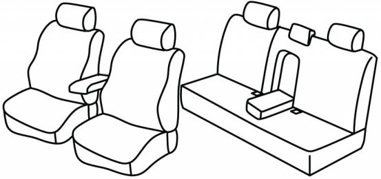 presvlake za sjedala odgovaraju za Ford Mondeo, 2000>2007 - 4 vrata,5 vrata