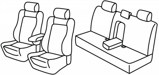 presvlake za sjedala odgovaraju za Ford Mondeo, 2000>2007 - 4 vrata,5 vrata