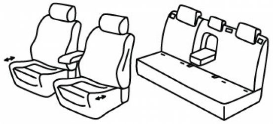 seat covers compatible for Ford Mondeo, 2014>2022 - 5 door - Sedan, SW