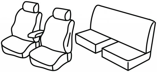 presvlake za sjedala odgovaraju za Ford Ranger, 2021> - Club Cab - 4 vrata