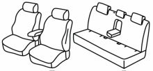 seat covers for Ford Ranger, 2022> - XLT - 5 door