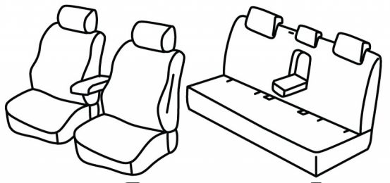 seat covers compatible for Ford Ranger, 2022> - XLT - 5 door