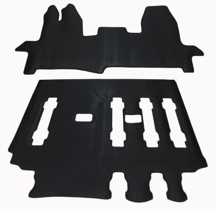 interior textile mats compatible for Ford Custom Tourneo, 2012>2023, 3 rows (1st row: 1+2)