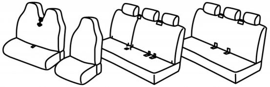 presvlake za sjedala odgovaraju za Ford Transit, 1994>2003