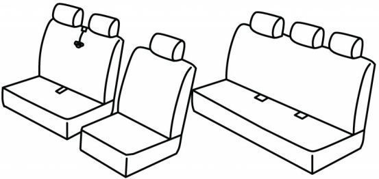 presvlake za sjedala odgovaraju za Ford Transit, 2000>2006