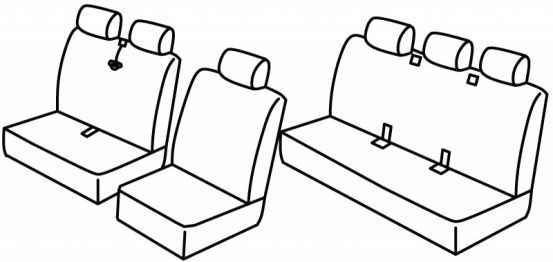 seat covers compatible for Ford Transit, 2000>2006