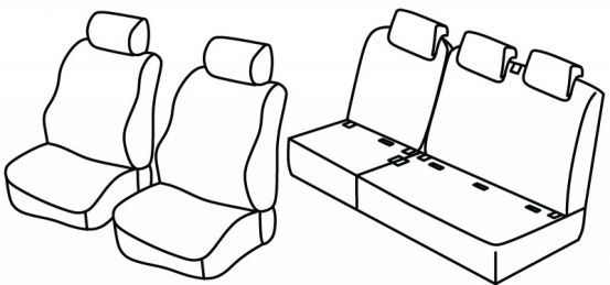 seat covers compatible for Ford Connect, 2002>2013 - Tourneo