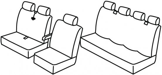 presvlake za sjedala odgovaraju za Ford Transit, 2006>