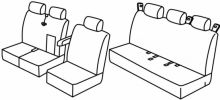 seat covers for Ford Custom, 2012>2023 - Tourneo - 4 door