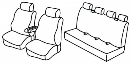 presvlake za sjedala odgovaraju za Ford Transit, 2017> - 4 vrata