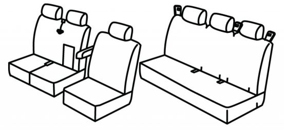 presvlake za sjedala odgovaraju za Ford Transit, 2019> - facelift