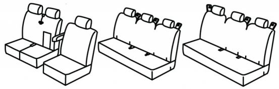 seat covers compatible for Ford Transit, 2019> - facelift