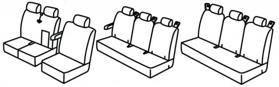 presvlake za sjedala odgovaraju za Ford Transit, 2019> - facelift