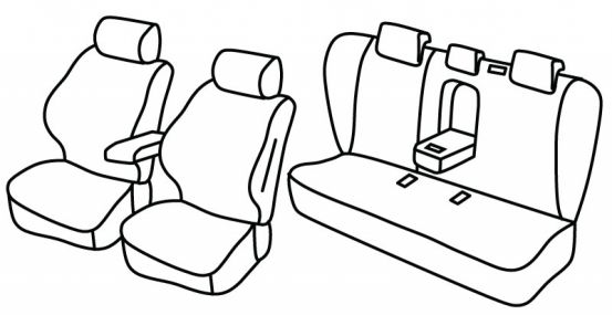 presvlake za sjedala odgovaraju za Honda Accord, 2008>2011 - Sedan - 4 vrata