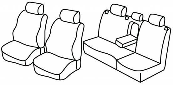 presvlake za sjedala odgovaraju za Honda Civic, 2001>2005 - 5 vrata