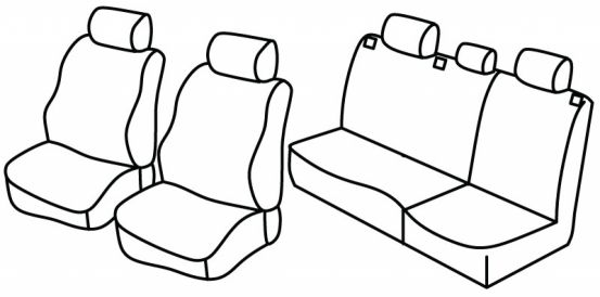 presvlake za sjedala odgovaraju za Honda Civic, 2001>2005 - 5 vrata