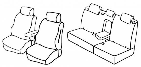 presvlake za sjedala odgovaraju za Honda Civic, 2006>2011 - 5 vrata