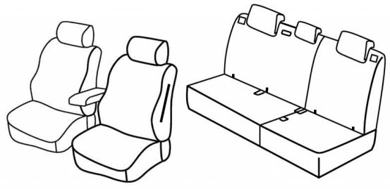 presvlake za sjedala odgovaraju za Honda Civic, 2006>2011 - 5 vrata