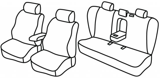 presvlake za sjedala odgovaraju za Honda Civic, 2006>2011 - Sedan - 4 vrata