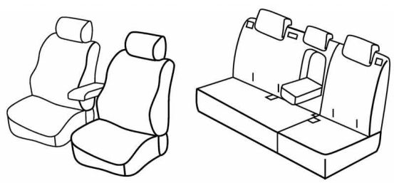 presvlake za sjedala odgovaraju za Honda Civic, 2012>2017 - 5 vrata