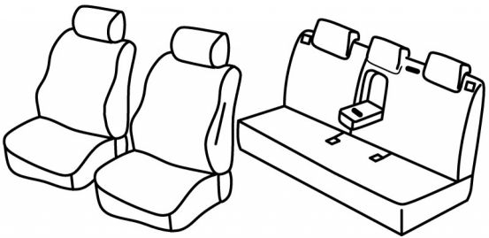 seat covers compatible for Honda Civic, 2016>2022 - 5 door