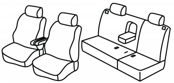 presvlake za sjedala odgovaraju za Honda CR-V, 2001>2006 - 5 vrata