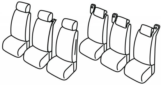 seat covers compatible for Honda FR-V, 2004>2009