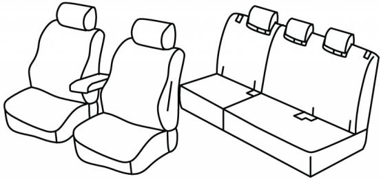 presvlake za sjedala odgovaraju za Honda Jazz, 2016> - Trend - 5 vrata