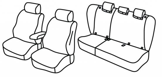 presvlake za sjedala odgovaraju za Honda Jazz, 2020> - e:HEV - 5 vrata