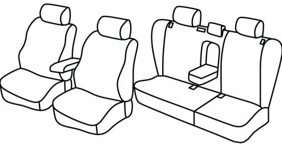 presvlake za sjedala odgovaraju za Hyundai Elantra, 2000>2006 - 5 vrata