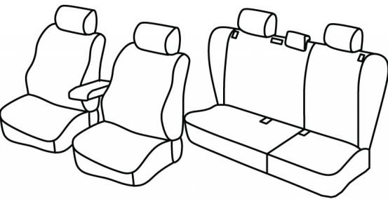 presvlake za sjedala odgovaraju za Hyundai Elantra, 2000>2006 - 5 vrata