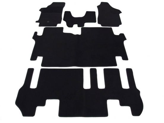 tekstilni tepih za unutrašnjost odgovara za Hyundai H1, putnički, 3 reda, 2007>2020, 2. red 1+2