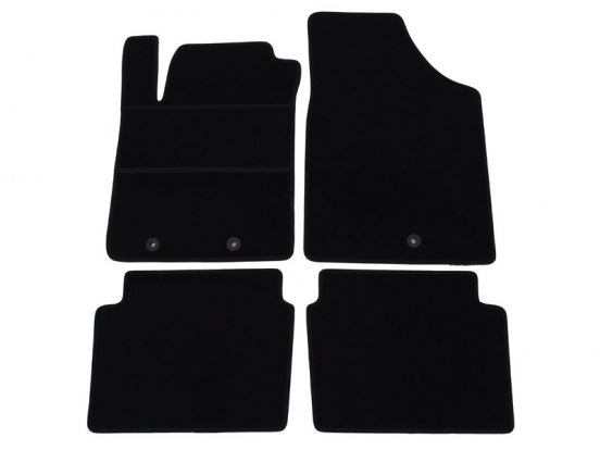 tekstilni tepih za unutrašnjost odgovara za Hyundai i10, 2008>2013 (vozač-2 fiksatora, suv - 1 fiks.)