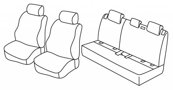 presvlake za sjedala odgovaraju za Hyundai i20, 2015>2020 - 5 vrata